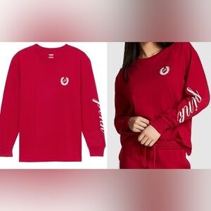 PINK Victoria's Secret Red Long Sleeve Tee